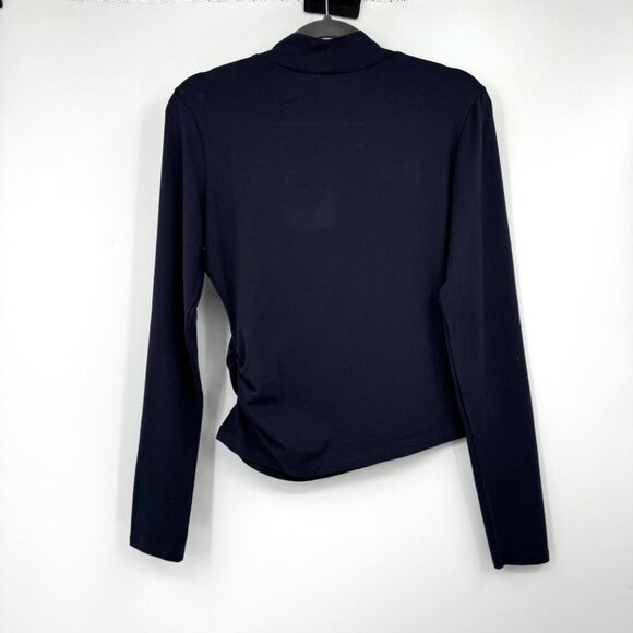 Peruvian Connection Emilia Mockneck Top woman’s size Medium Navy NWT - Picture 9 of 12